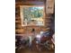 Bright interior with a window view of vibrant fall foliage, creating a cozy, nature-filled atmosphere at 4568 Apex Valley Rd, Golden, CO 80403