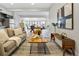 Spacious living room with modern furnishings and plenty of natural light; open floor concept at 2901 N Wyandot St # 19, Denver, CO 80211