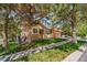 Landscaped front yard showcasing a single-Gathering home with mature trees at 12663 S Silver Creek Ct, Parker, CO 80134