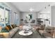Inviting living room featuring an open concept design with modern decor and lots of natural light at 2575 S Syracuse Way # 101, Denver, CO 80231