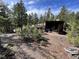 Property features a rustic wooden shed surrounded by trees and natural landscape at 29657 Loomis Way, Golden, CO 80403