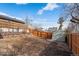Small backyard with shed and rock retaining wall at 316 Perry St, Denver, CO 80219