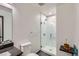 Clean bathroom with subway tile shower and modern fixtures at 603 Inca St # 213, Denver, CO 80204