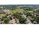 Residential area aerial view highlights the homes, mature trees, spacious yards, and quiet streets of this inviting neighborhood at 6427 S Ingalls St, Littleton, CO 80123