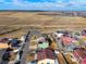 Aerial view showcasing home's location and neighborhood landscape at 334 Feather Pl, Lochbuie, CO 80603