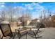 Relaxing backyard with patio furniture and small shed at 334 Feather Pl, Lochbuie, CO 80603