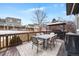 Deck overlooks backyard with gazebo and grassy area at 3836 Garnet Way, Highlands Ranch, CO 80126