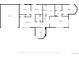 The basement floor plan shows the relation of the garage, bedrooms, and sitting rooms in black and white at 4185 Red Rock Dr, Larkspur, CO 80118