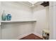 Walk-in closet features shelving, closet rod, and ample storage space at 340 S Lafayette St # 204, Denver, CO 80209