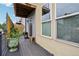 Outdoor deck area offers a cozy setting with potted plants and seating at 340 S Lafayette St # 204, Denver, CO 80209