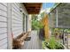 Spacious deck with wood accents, greenery, and metal privacy fencing at 340 S Lafayette St # 204, Denver, CO 80209