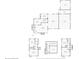 Detailed first and second floor floorplan including layout for the basement and lower level at 2330 Yarrow St, Lakewood, CO 80214