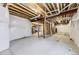 Unfinished basement with exposed piping and ample space for storage or future development at 6712 Sea Oats Dr, Parker, CO 80138