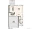 Open-concept main level floor plan with kitchen, great room, dining area, powder room, foyer, and two-bay garage at 2202 Flower Blossom Ave, Brighton, CO 80601