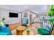 Open-concept living room and kitchen layout, great for entertaining at 2530 S Knox Ct, Denver, CO 80219