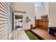 Back entrance with small wooden deck at 1529 S Sable Blvd # C, Aurora, CO 80012