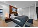 Stylish bedroom with a modern design, hardwood floors, and sophisticated decor at 600 Garfield St, Denver, CO 80206