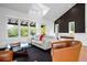 Bright living room featuring modern decor, high ceilings, and natural light at 600 Garfield St, Denver, CO 80206