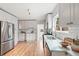 Modern kitchen with white cabinets, stainless steel appliances, and beautiful counter tops at 4142 Chase St, Denver, CO 80212