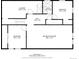 Basement floor plan showing the laundry, bathroom, bedroom, hall and recreation room at 3117 Victor St, Aurora, CO 80011