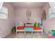 Interior of backyard shed, a perfect home office, art studio, yoga space or personal gym at 3117 Victor St, Aurora, CO 80011