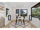 Modern home office with black trim windows and doors, and modern decor at 1544 S Fillmore St, Denver, CO 80210