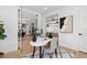 Home office featuring a marble desk, floating shelves, modern decor, and an accent rug at 1544 S Fillmore St, Denver, CO 80210