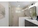 Contemporary bathroom with glass-enclosed shower, modern vanity, and upscale fixtures at 2849 N Vine St, Denver, CO 80205