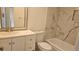 Beautiful bathroom featuring marble tiled shower and double vanity at 18531 E Tanforan Pl, Aurora, CO 80015