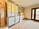 Bright wet bar featuring white cabinets, granite countertops, and tile backsplash at 4600 S University Blvd, Englewood, CO 80113