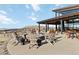 Relax in the outdoor patio with great views and comfortable seating at 4781 Saddle Iron Rd, Castle Rock, CO 80104