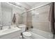 Well-lit bathroom featuring a shower-tub combo at 1198 Milo Cir # A, Lafayette, CO 80026