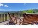Relaxing deck with comfortable rocking chairs, providing stunning mountain vistas and a tranquil setting at 51 West Ranch Trl, Morrison, CO 80465