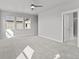 Spacious bedroom featuring large windows and a modern ceiling fan at 21204 E 63Rd Dr, Aurora, CO 80019