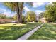 Spacious backyard offers a well-maintained lawn and plenty of shade at 1755 Quince St, Denver, CO 80220