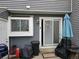 Backyard patio with sliding glass door access, covered grill, and umbrella at 4211 E 94Th Ave # C, Thornton, CO 80229