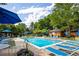 Community pool surrounded by lush greenery at 9400 E Iliff Ave # 292, Denver, CO 80231
