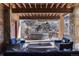 Expansive covered outdoor patio area with comfortable seating, offering a luxurious space for relaxation and entertaining with scenic views at 8310 Raphael Ln, Littleton, CO 80125