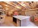 Large workshop with pegboard walls, and counter space offering a versatile area for projects and hobbies at 26526 Gray Buck Trl, Conifer, CO 80433