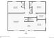 Layout featuring two bedrooms, one bathroom, living room, kitchen, foyer, closets and stairs down to lower level at 7870 Kimberly St, Commerce City, CO 80022