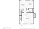 Floor plan of the first floor featuring living room, kitchen, eating area, bathroom, and entry at 3616 W Radcliff Ave, Denver, CO 80236