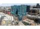 Stunning aerial view of the luxury condo building showcasing its modern architectural design at 1700 Bassett St # 1808, Denver, CO 80202