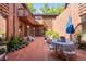 Cozy brick patio with outdoor dining set at 4181 S Colorado Blvd, Cherry Hills Village, CO 80113