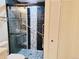 Stylish bathroom showcasing the tiled shower with glass door and modern fixtures at 715 S Alton Way # 10A, Denver, CO 80247