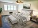 Cozy bedroom with ceiling fan, large window, and comfortable furnishings at 715 S Alton Way # 10A, Denver, CO 80247