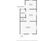 Floor plan showing a bedroom, bathroom, living room, kitchen, and closet at 65 N Logan St # B4, Denver, CO 80203