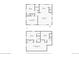 Floor plans showing the layout of floor 1 and floor 2 with key measurements and room names at 742 Hanover St, Aurora, CO 80010