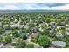 Panoramic aerial shot of a home and its surrounding neighborhood with mature trees at 17404 E Prentice Cir, Centennial, CO 80015