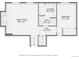 Basement floor plan featuring a Gathering room, bedroom, laundry, and bath at 17404 E Prentice Cir, Centennial, CO 80015
