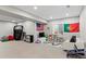 Spacious basement featuring neutral carpet, recessed lighting, and bright decorations at 5925 Hanover St, Denver, CO 80238